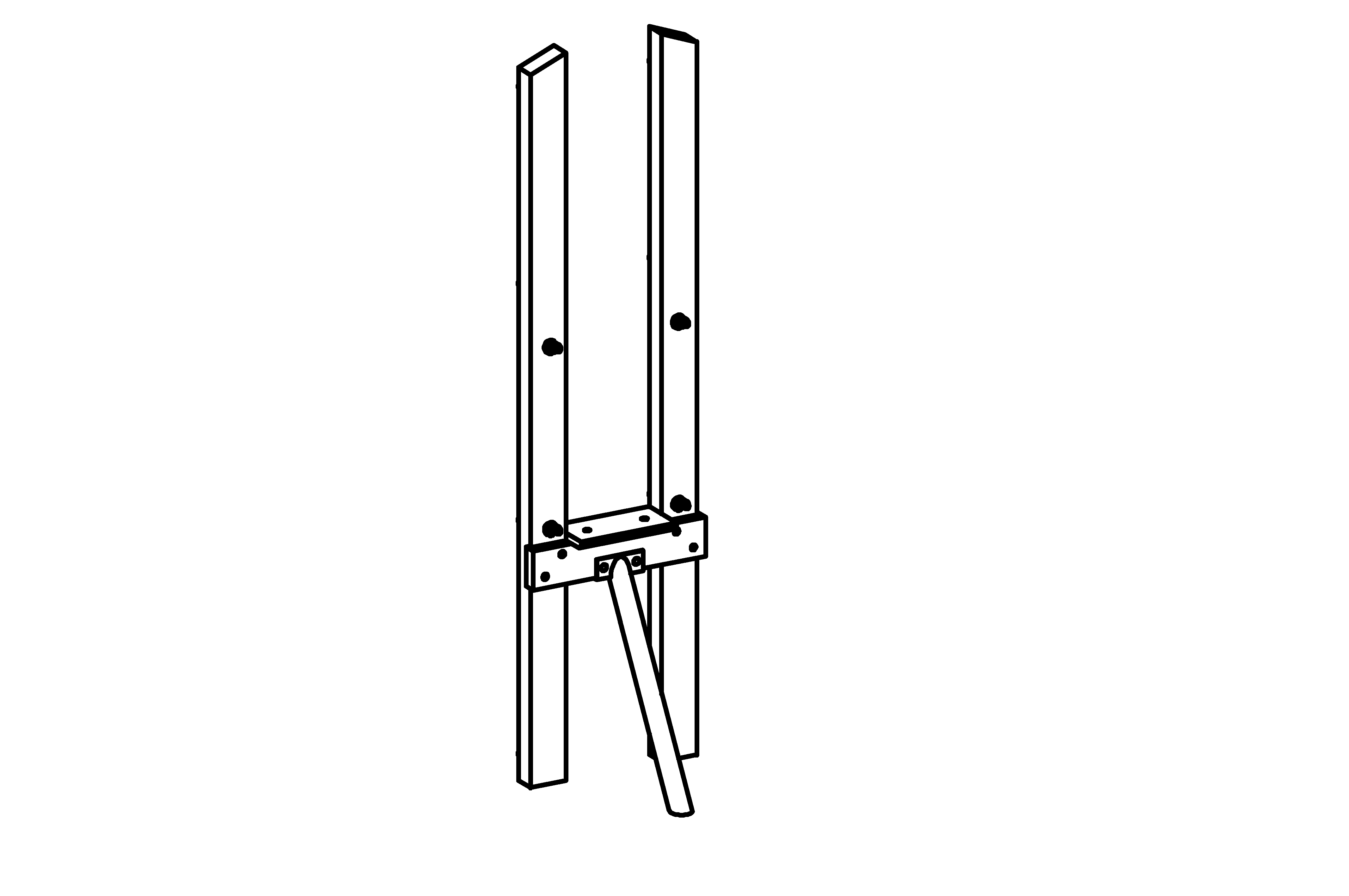 Support Frame for Square Tower with Roof