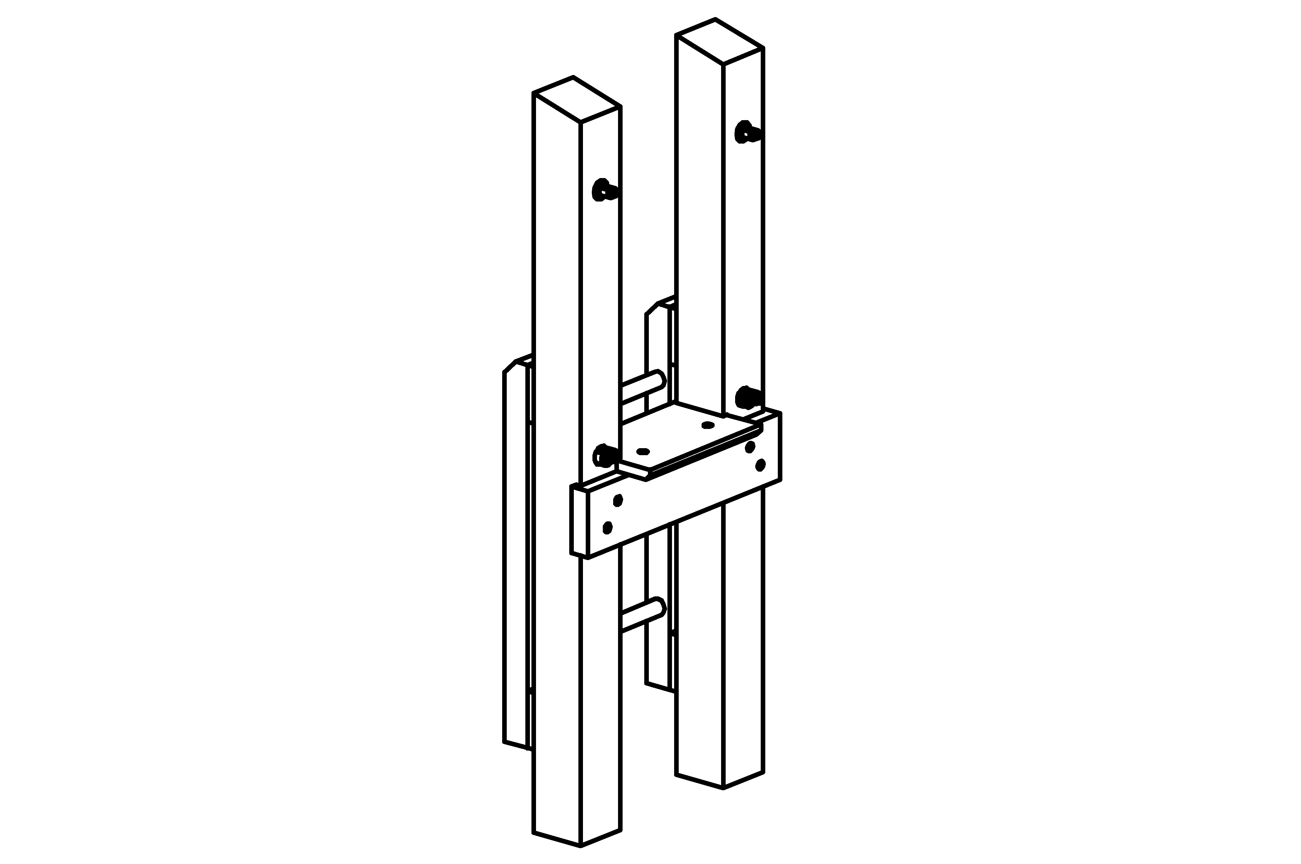 End Frame with ladder, square timber