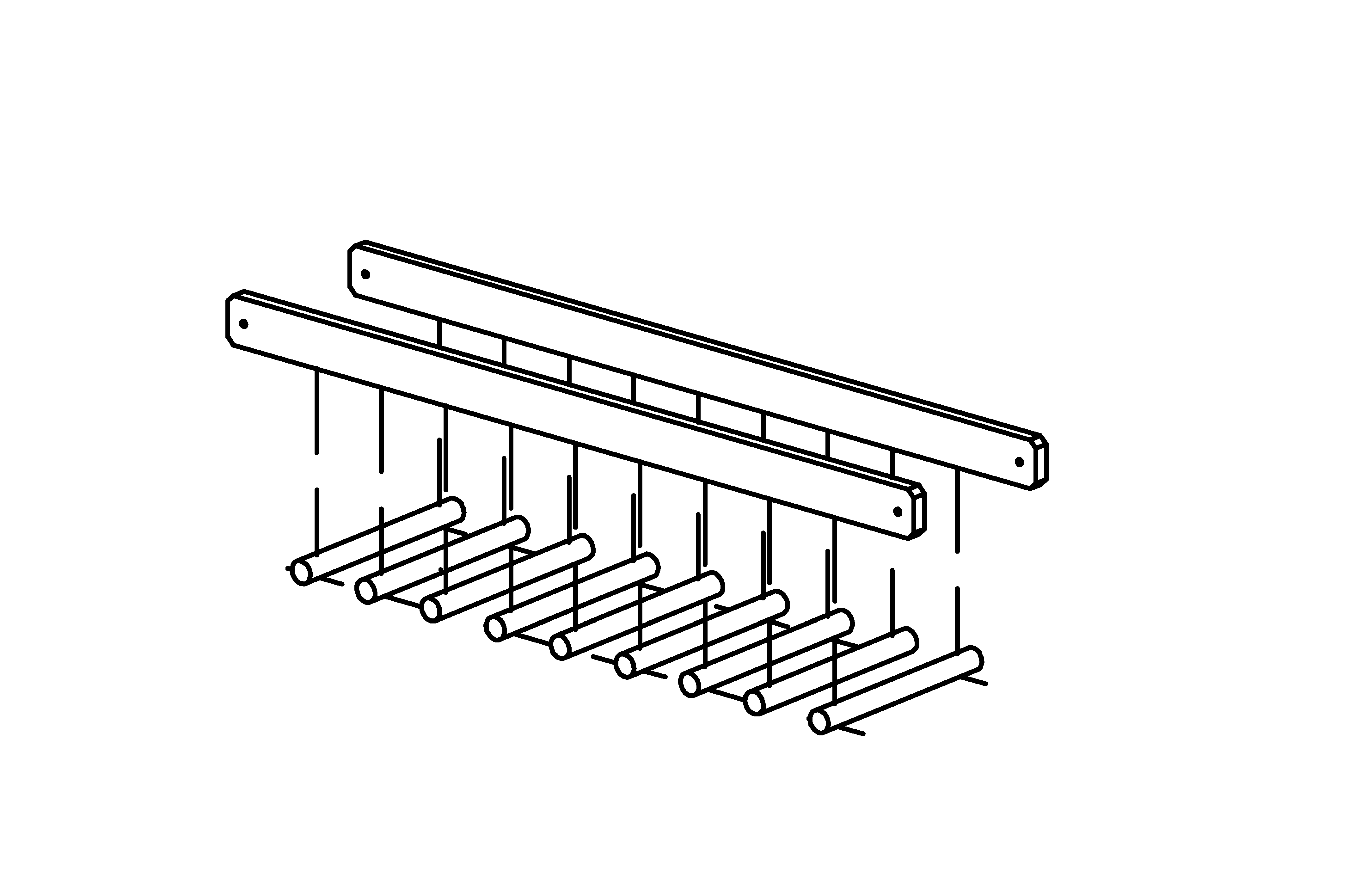 Handrail and Walkway for Chain Path