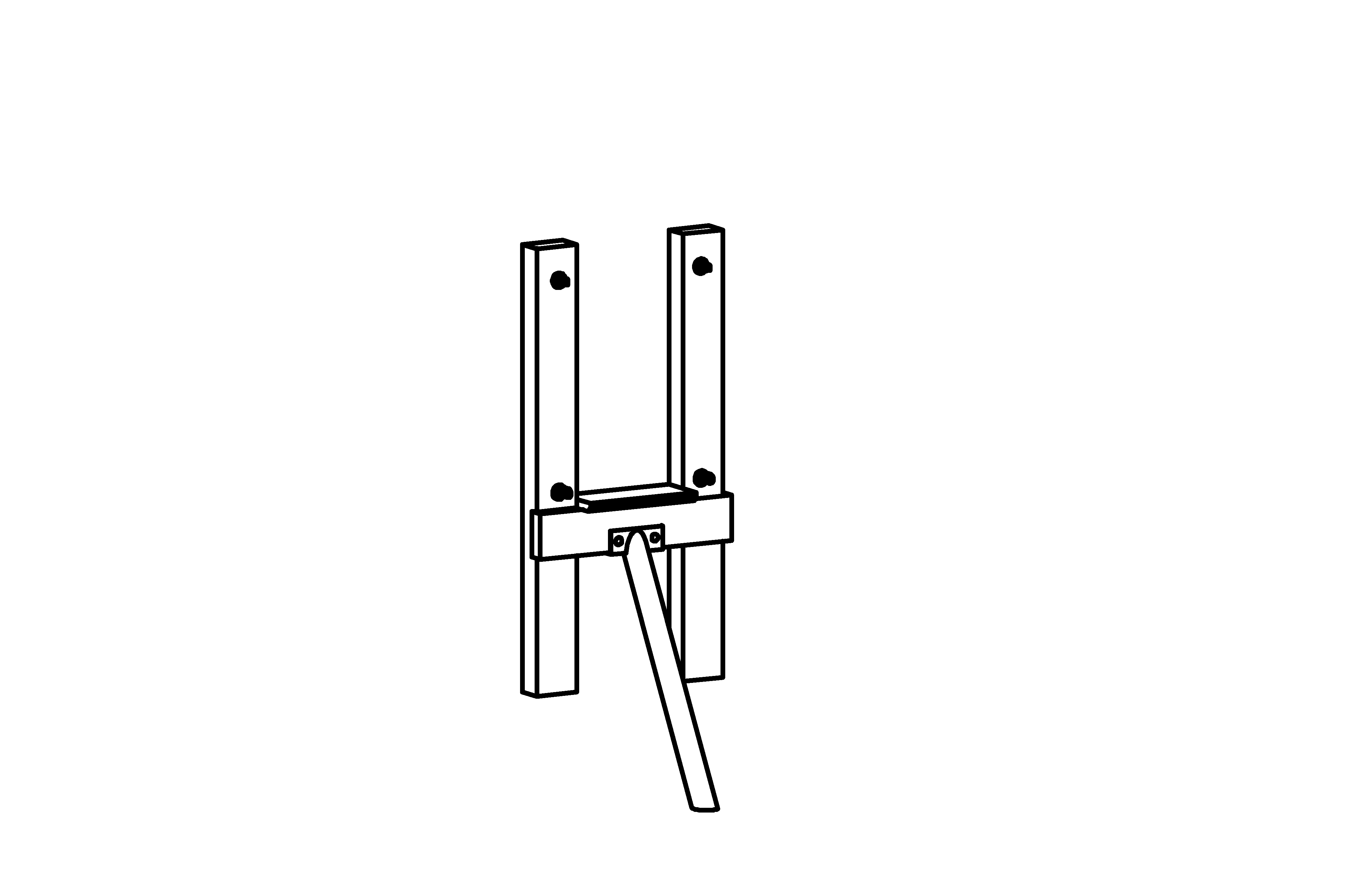 Support Frame for rope bridges, height = 1,50 m