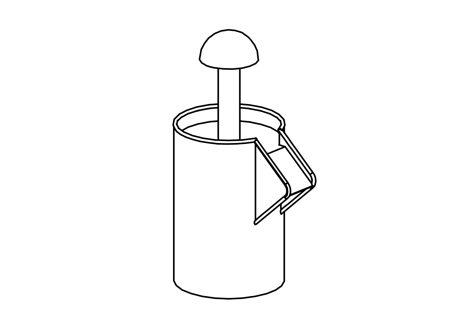 Mushroom Spring for Water Basins, stainless steel