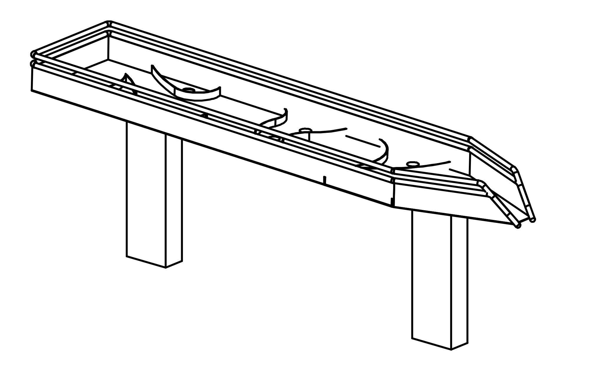 Flow Table with 6 obstacles