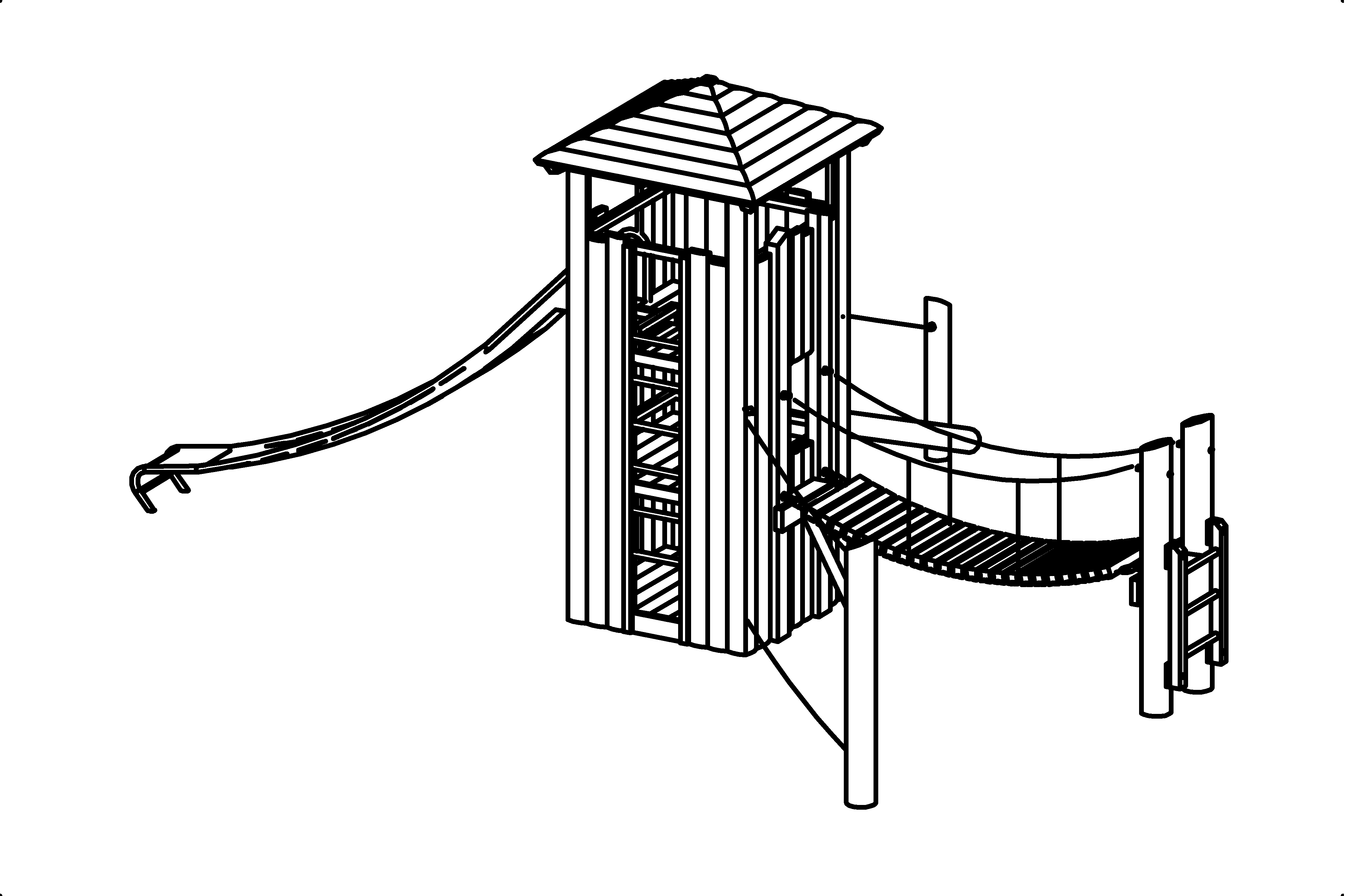 Tower Combination 331, made of larch Tower Combination 331