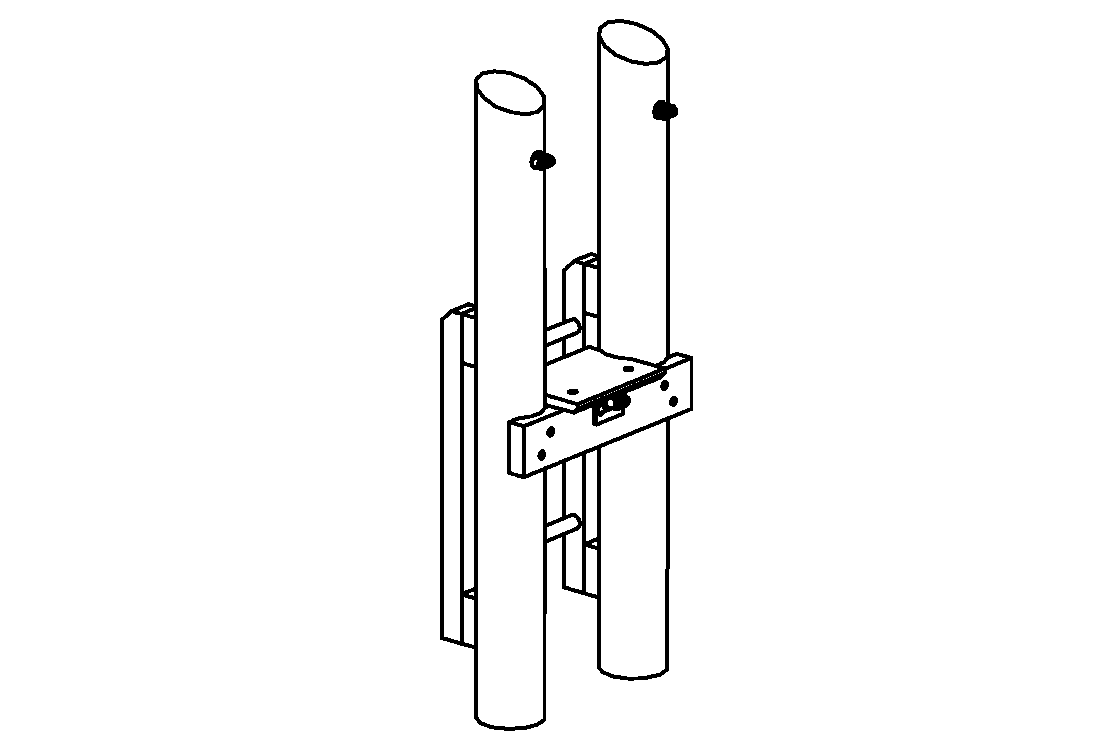 End Frame with ladder for Rope Bridge