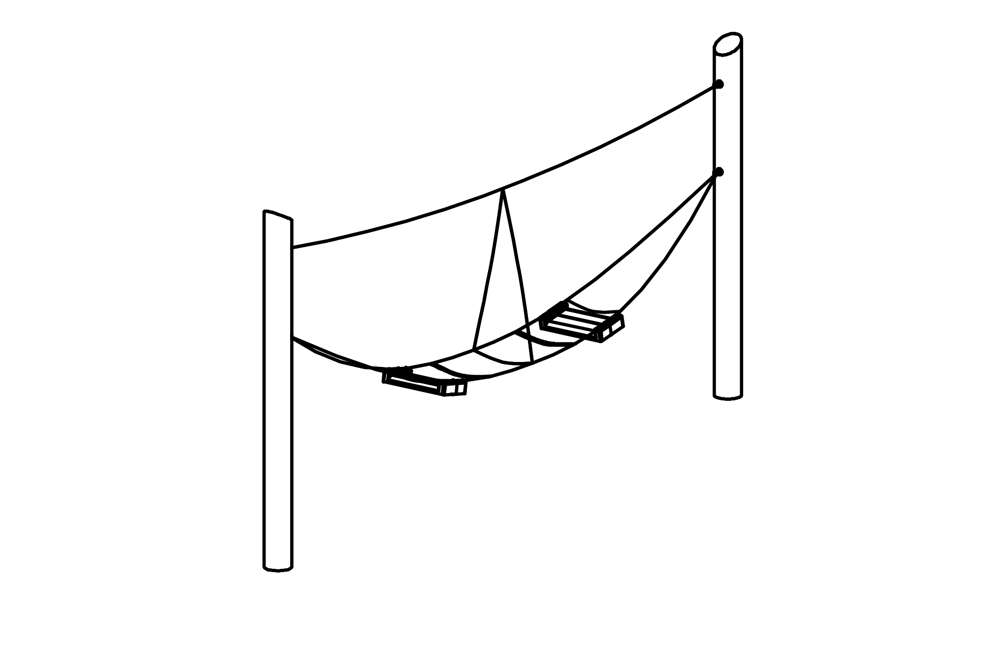 Double Hammock Seat, smaller mesh size